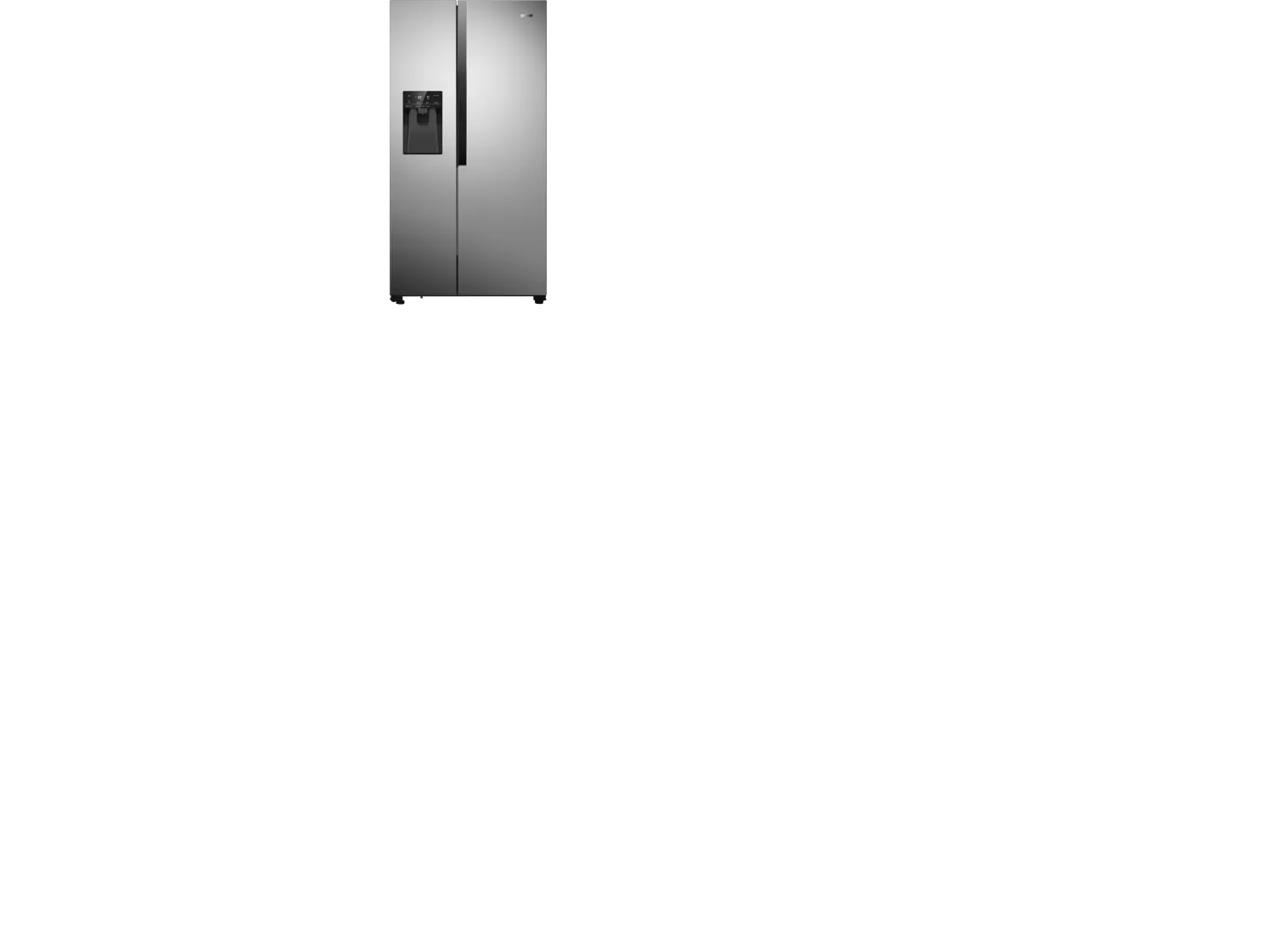 Gorenje NRS9182VX - Køleskab/fryser - side-by-side med vanddispenser, isdispenser - bredde: 90.8 cm - dybde: 67.9 cm - højde: 179.3 cm - 562 liter - Klasse E - rustfrit stål