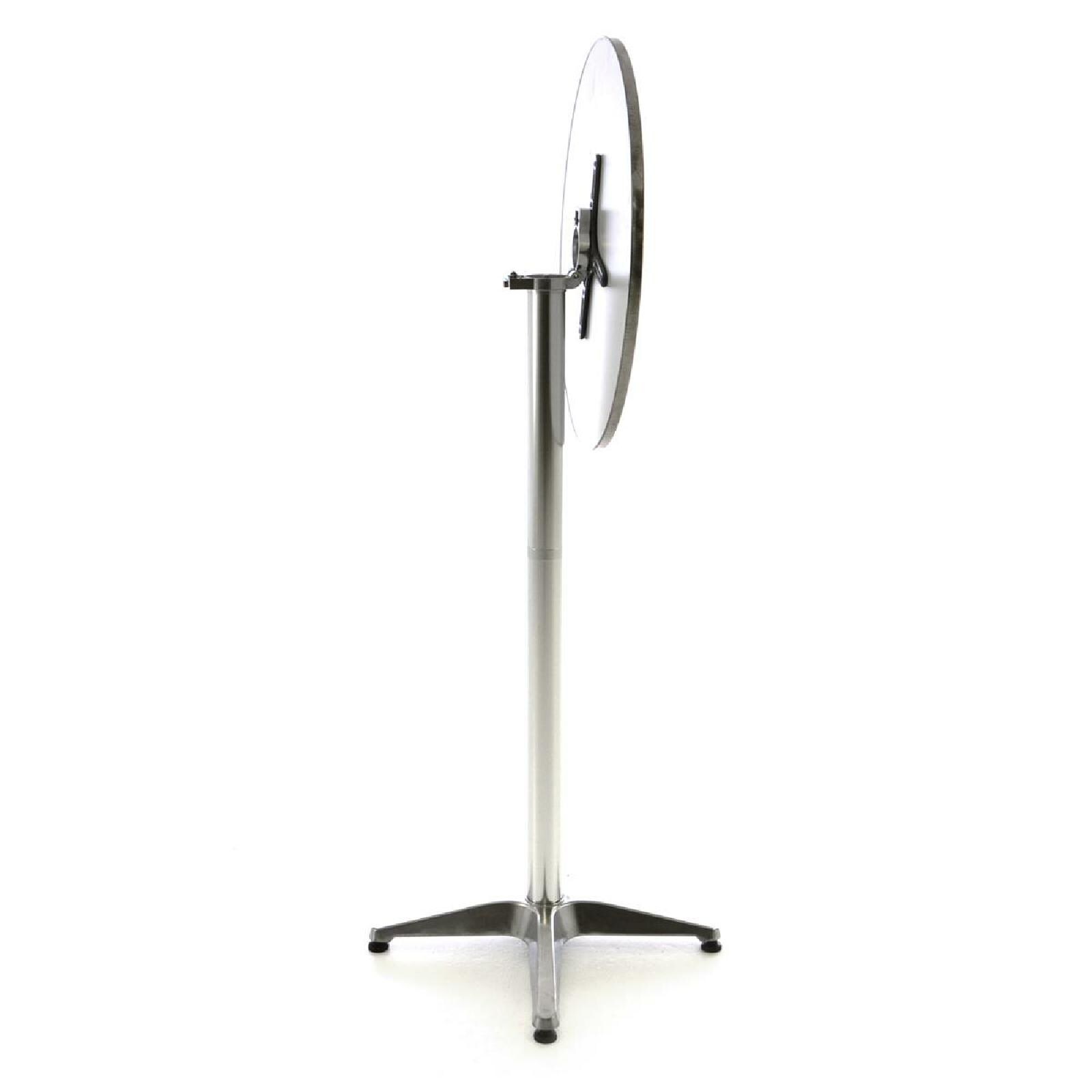 VCM Stehtisch Bistrotisch klappbar Edelstahl Aluminium Ø60 x H115/75 cm