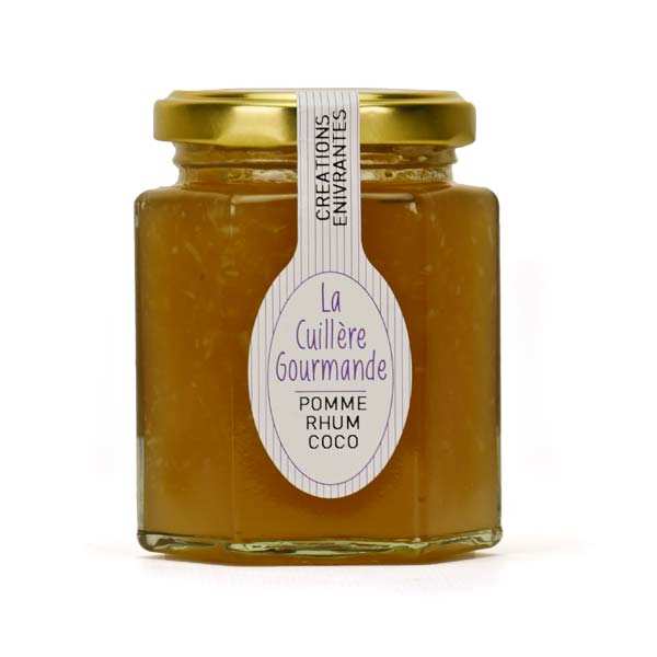 Confiture pomme rhum coco