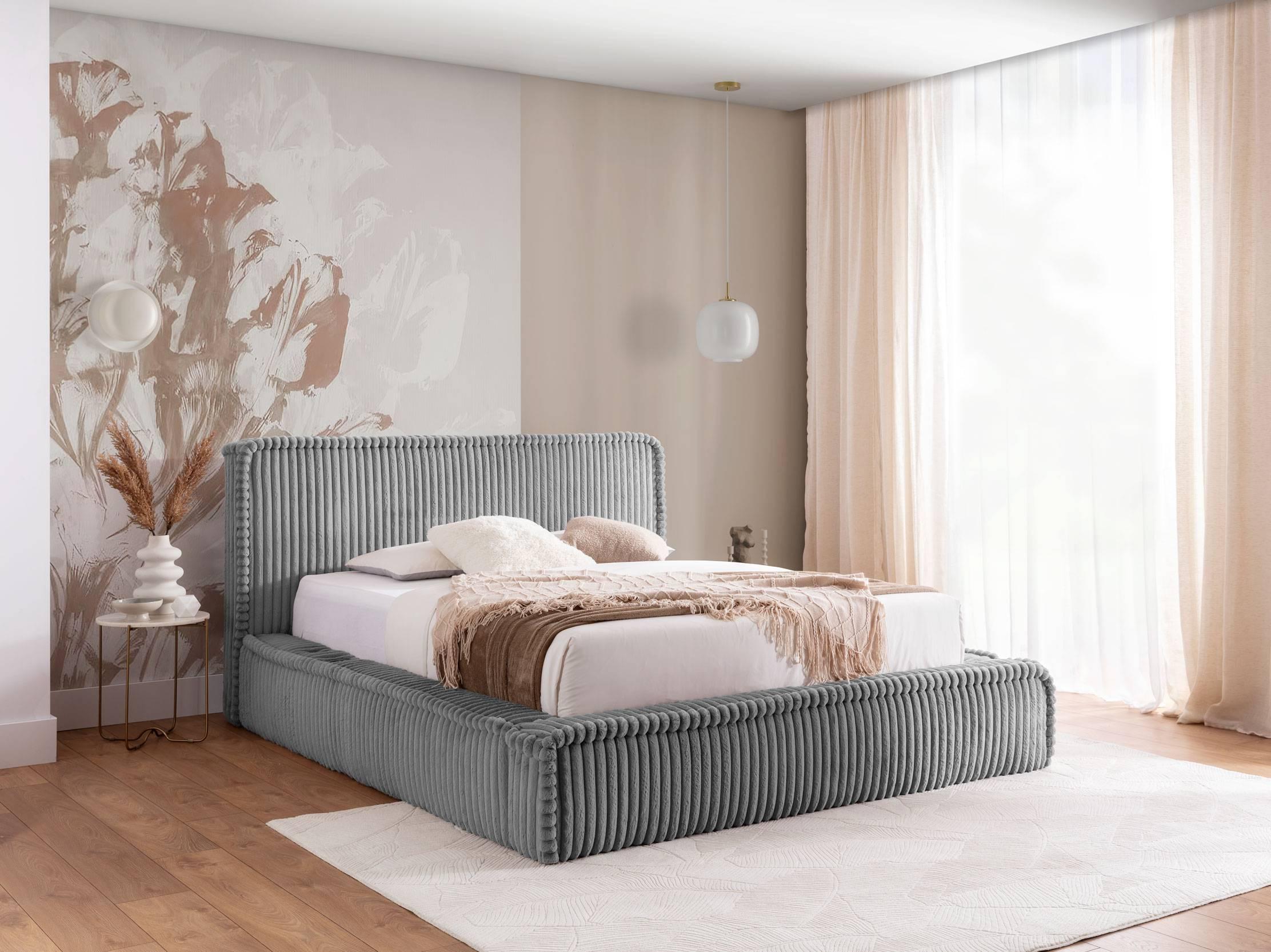 by fonQ Ruffle Bedframe - 200 x 200 cm - Grijs