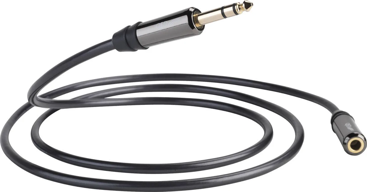 QED Performance Headphone 6.35 mm (3 m) Rallonges jack/mini-jack