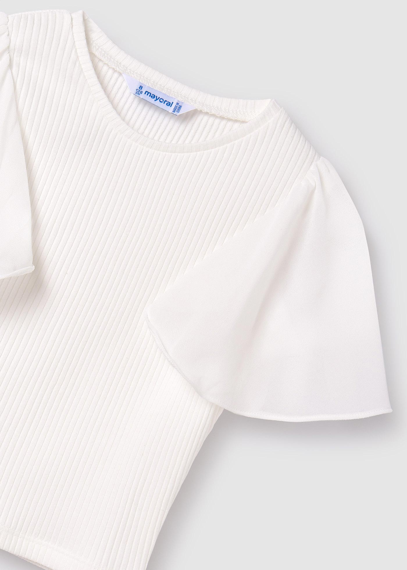 Camiseta canelada feminina