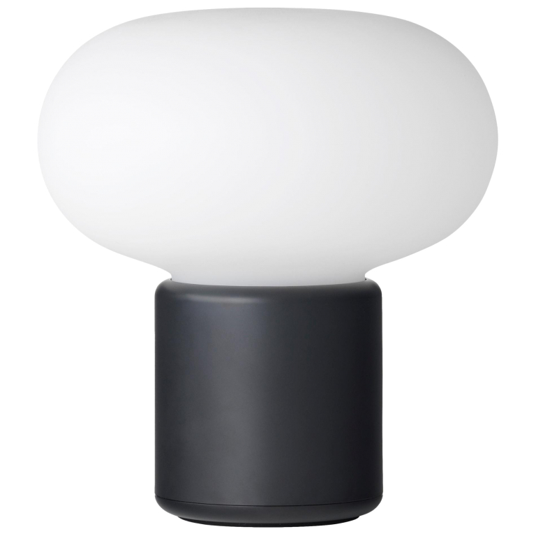 New Works Karl-Johan tafellamp LED oplaadbaar Cold Black