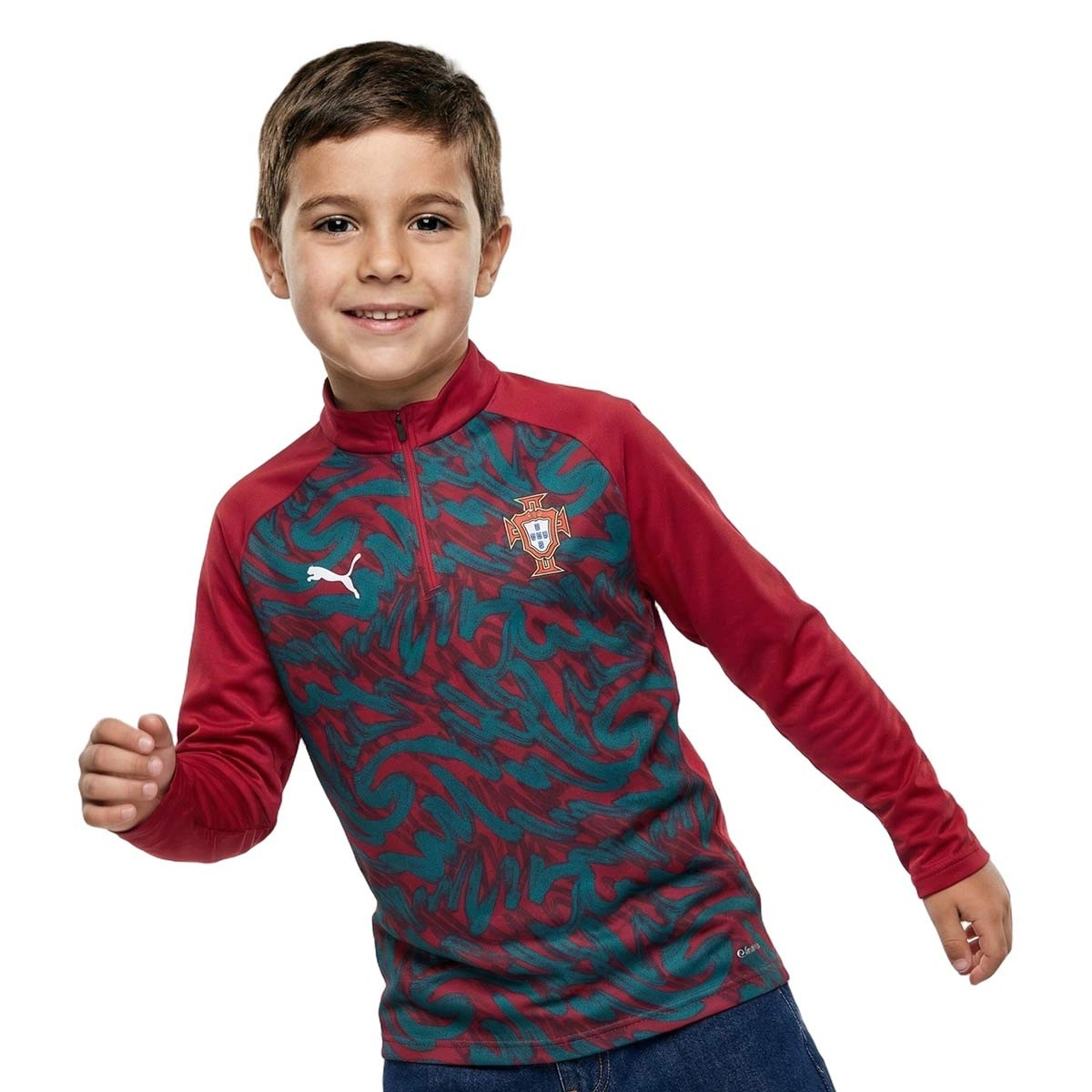 Sweatshirt Puma Portugal Training Mundial 2026 Criança