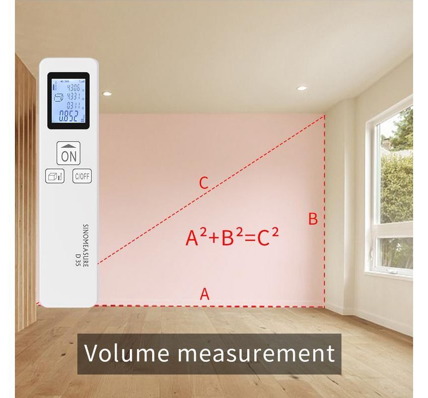 HOMTEC - Oplaadbare/batterijgevoede laserafstandsmeter
