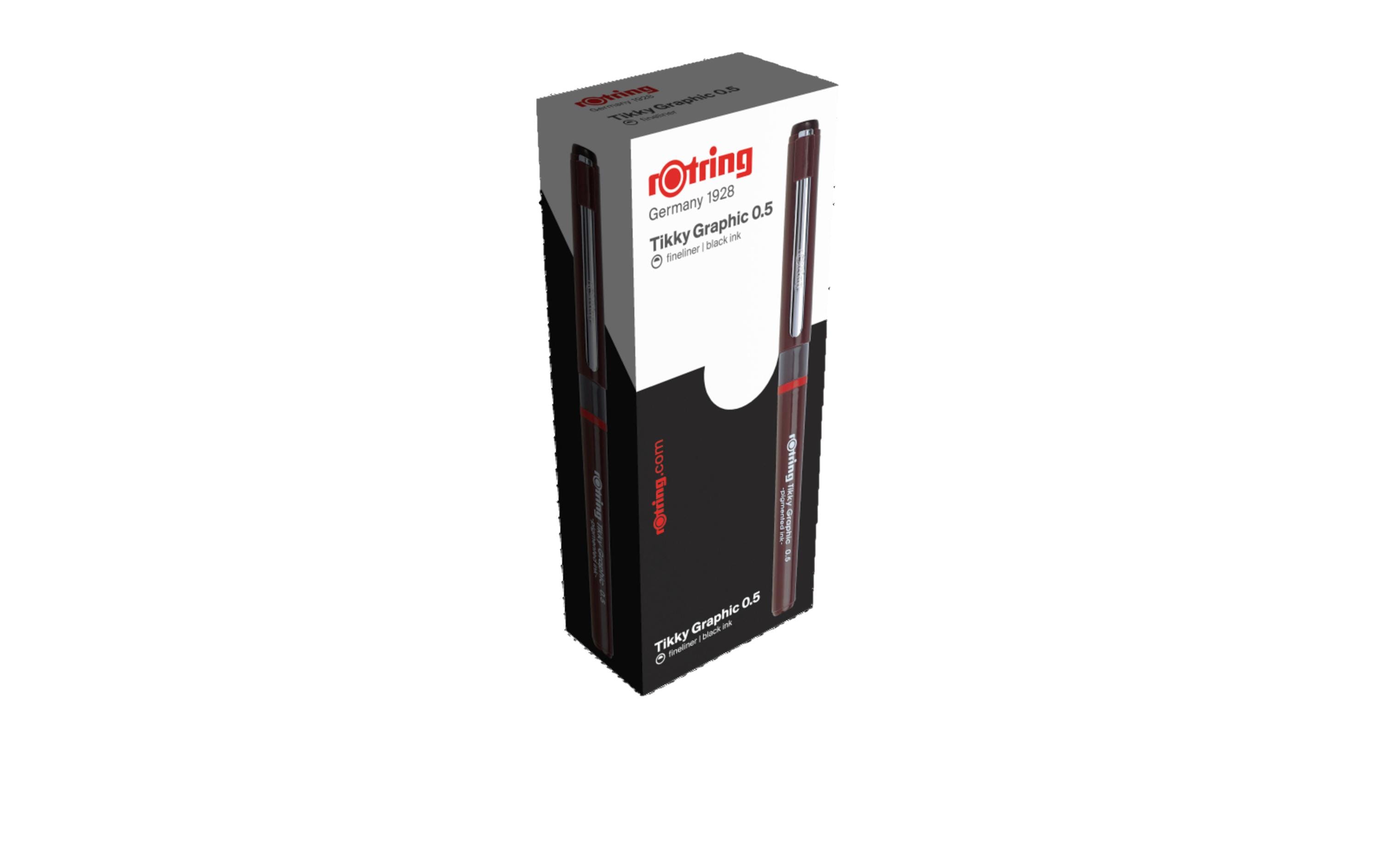 Fineliner Tikky Graphic 0.5 mm, WeinrotWasserfester Feinschreiber