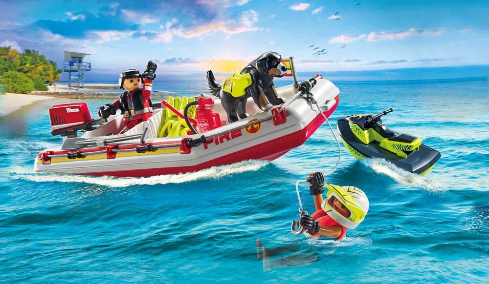 BATEAU DE POMPIER ET SCOOTER DES MERS - 71464