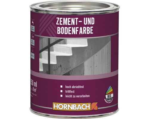 HORNBACH Cementverf Vloerverf RAL 7001 Zilvergrijs 750 ml