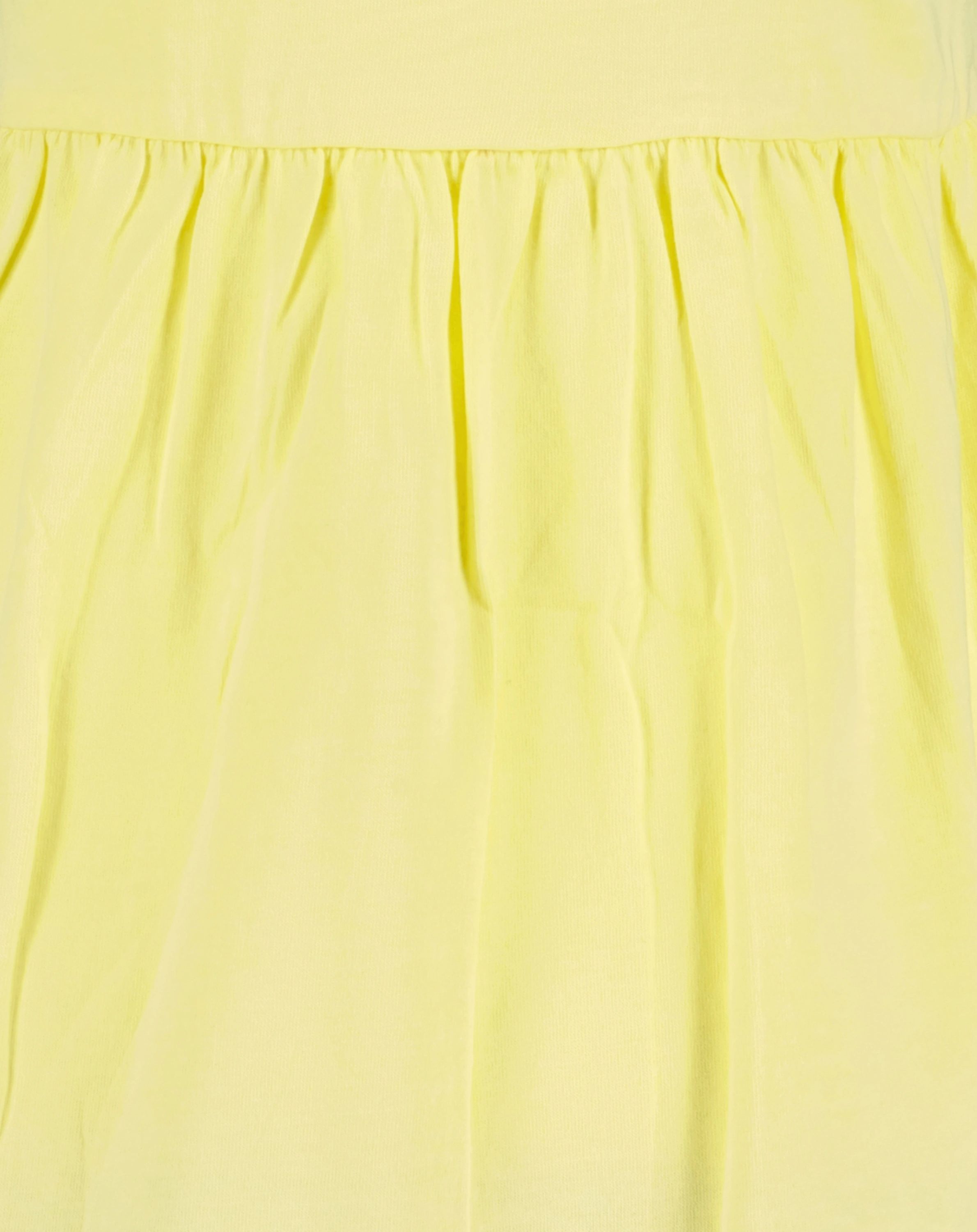 Kurzarm-Kleid REGENBOGEN in zitrone