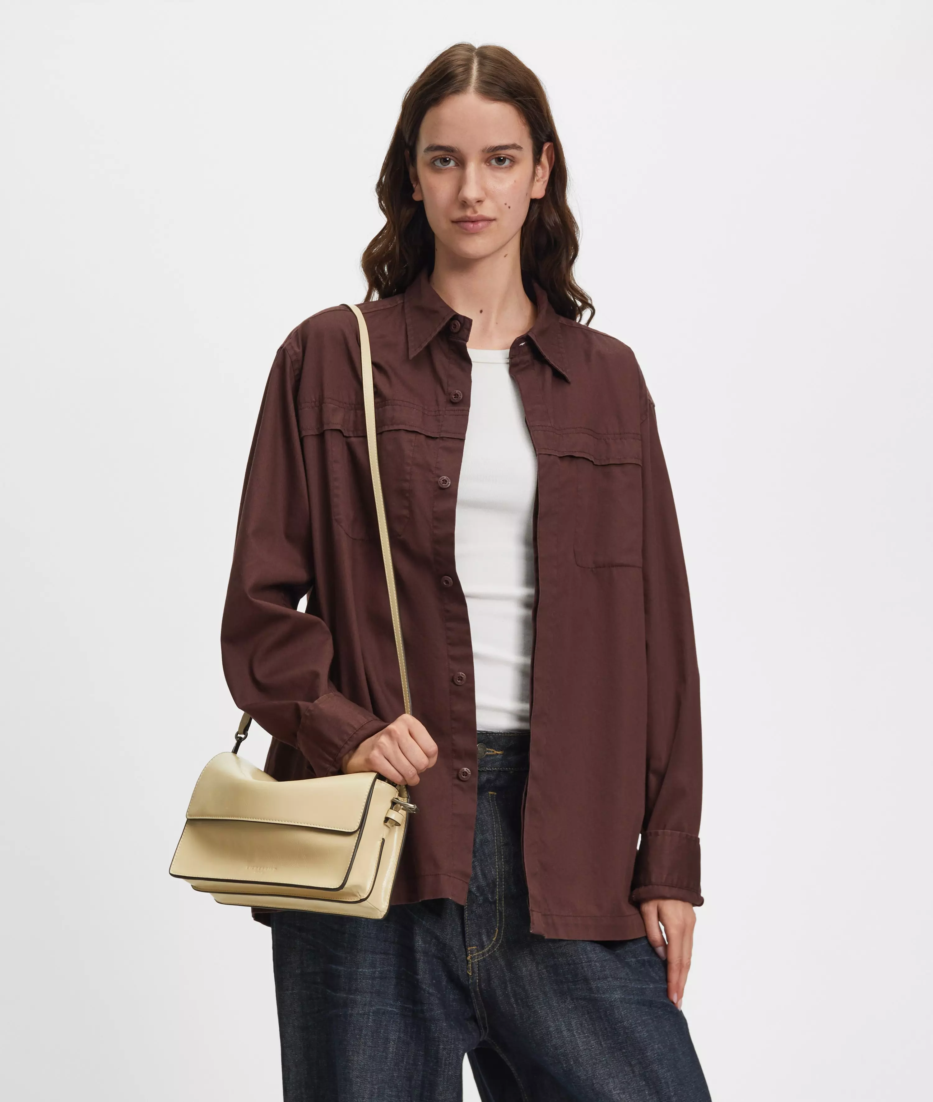 Audrey Crossbody S Handy shoulder bag in patent leather look with glossy finish