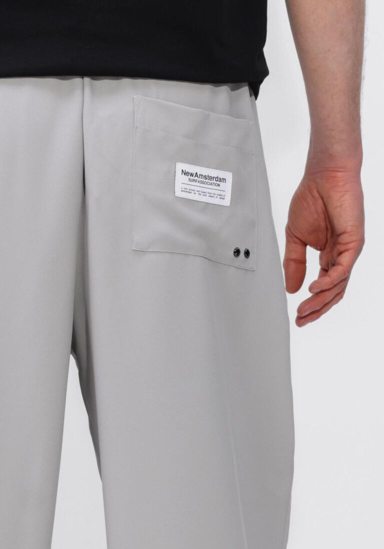 lichtgrijze new amsterdam surf association wijde broek work trousers