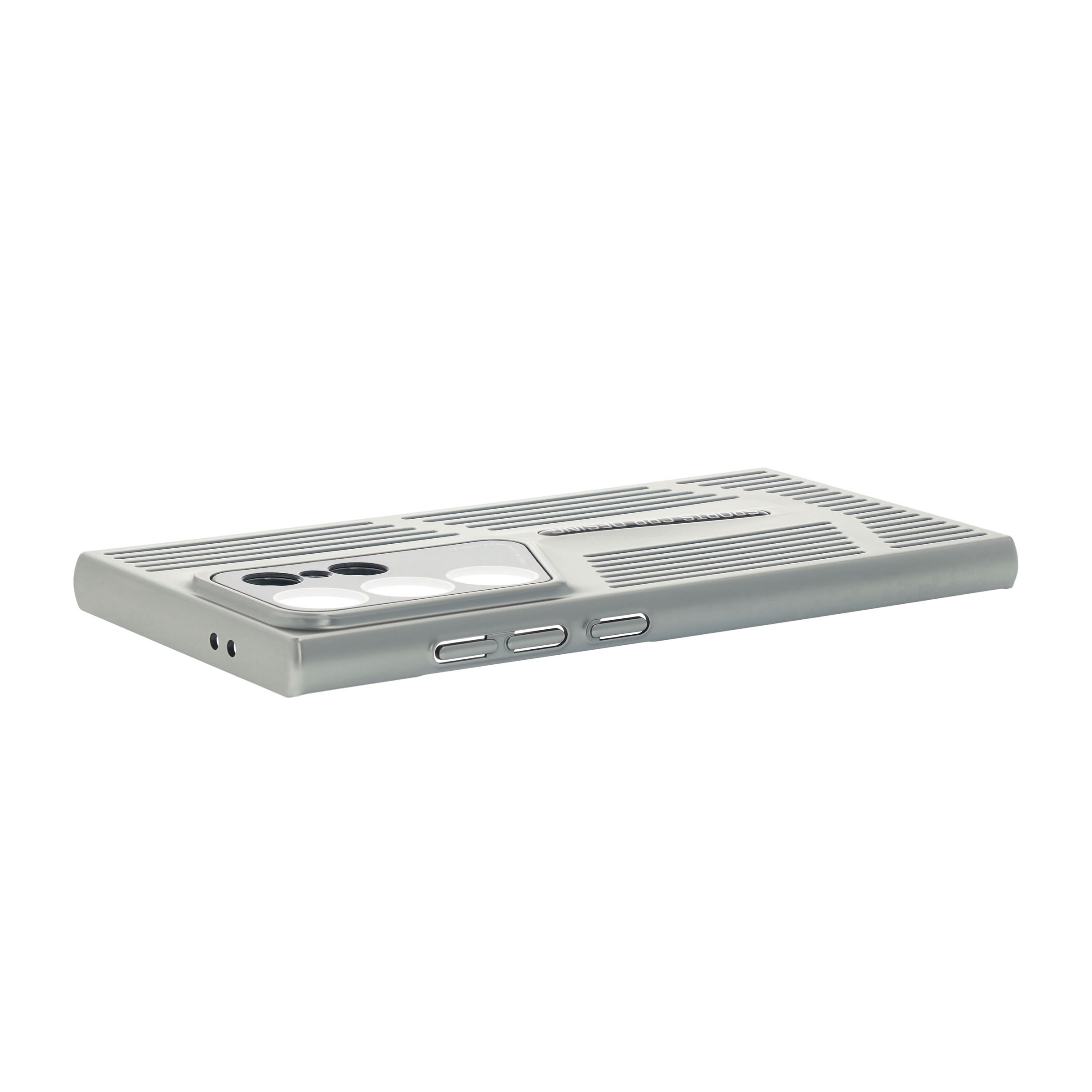 Samsung Galaxy S24 Ultra Hardcase Hülle mit Kameraglasschutz - Silber