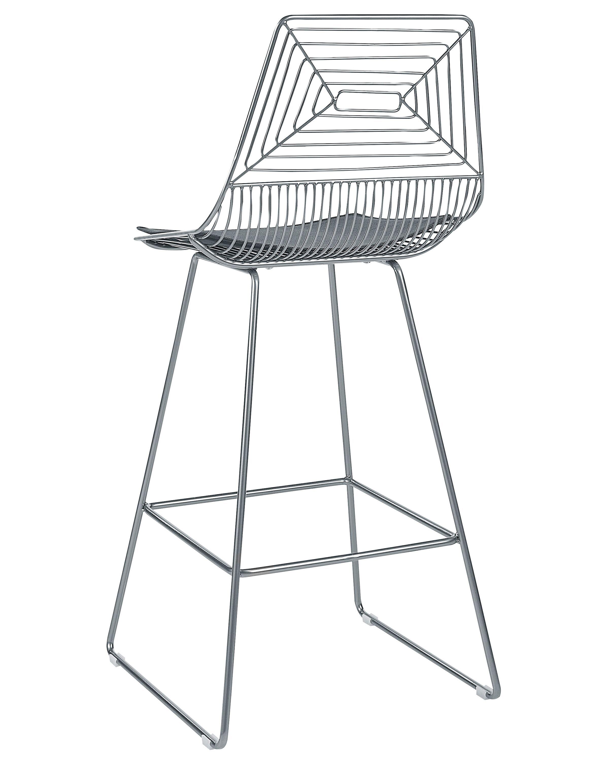 Set van 2 barstoelen BISBEE Metaal Zilver