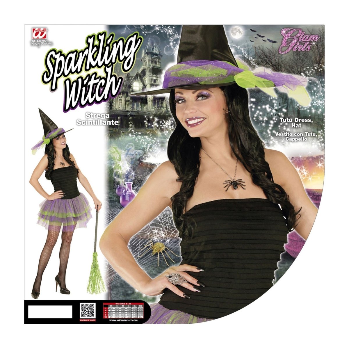 Halloween Jurk Paars Groen Dames Skelet