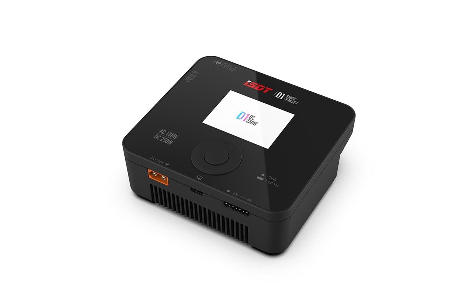 Ladegerät D1 Smart 250W DC / 100W AC 1-6SModellbau Ladegerät mit 100W Ladeleistung ab 230 V AC und 250W mit externer DC Stromversorgung