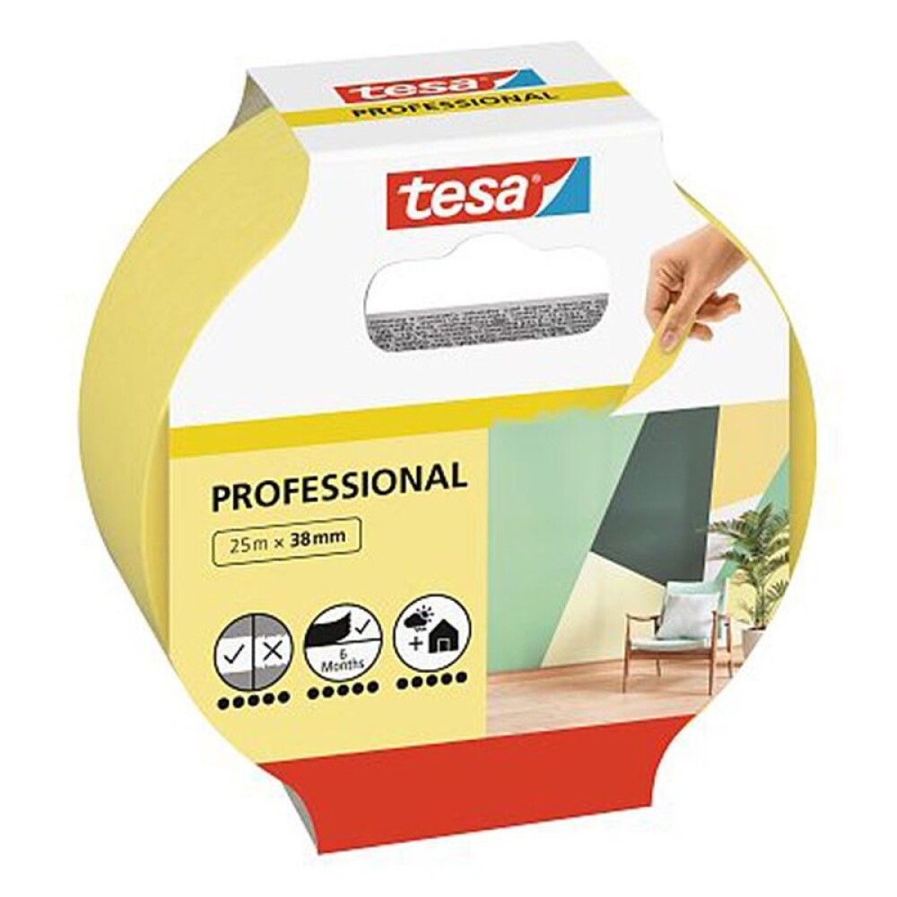 MASKERINGSTAPE TESA MASKING PAINT PROFESSIONAL 25MX38MM