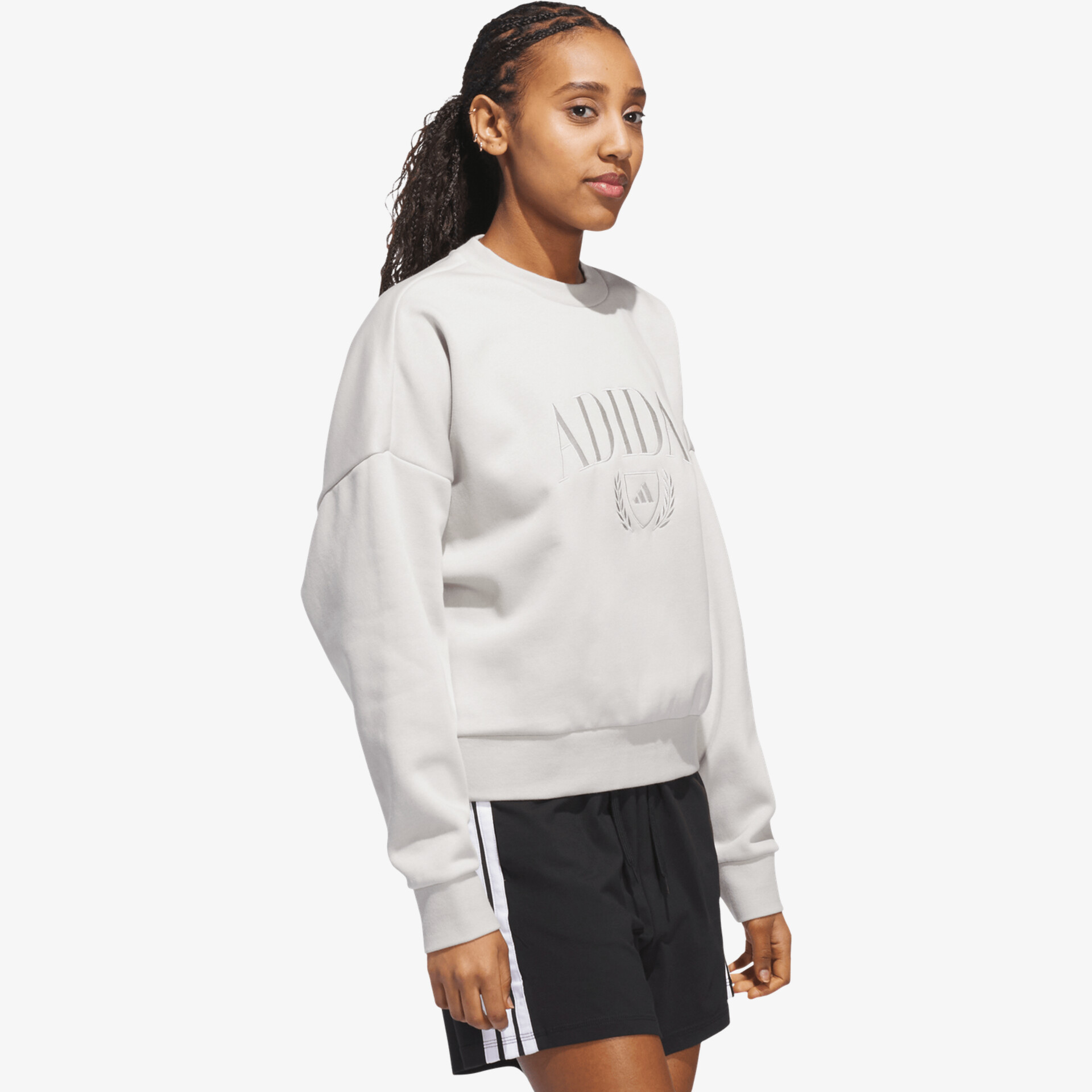 adidas Cozy Holiday Grafik Damen Hoodies & Sweater grau