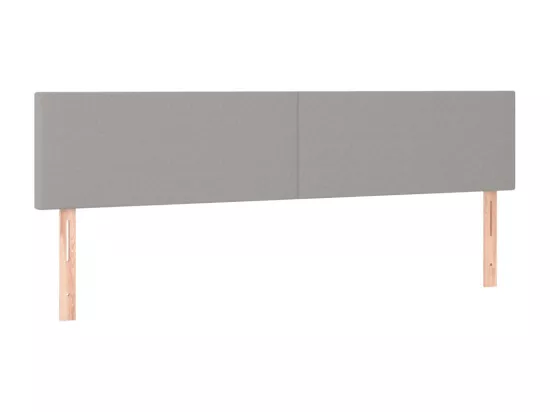 Sommier tapissier et matelas et LED Gris clair 180x200 cm Tissu