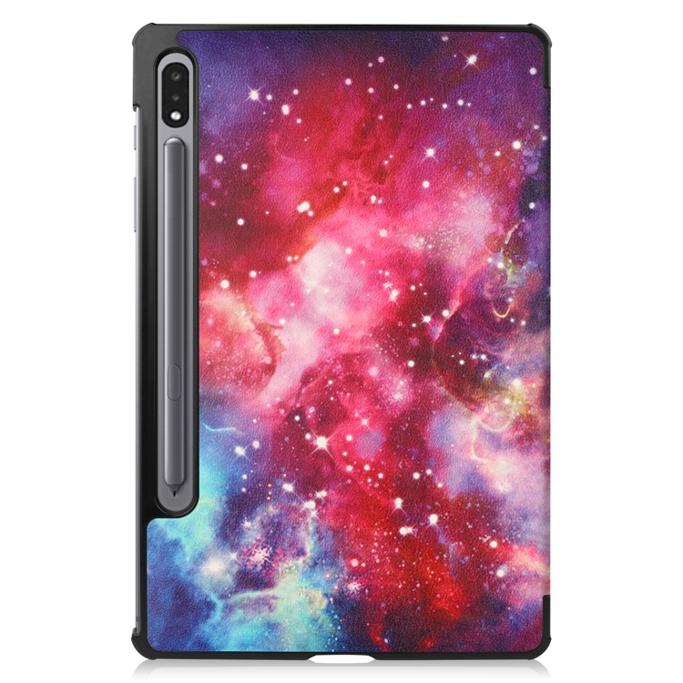Samsung Galaxy Tab S10  Plus Hybrid Leder Tasche Smart Cover Schutzhülle   S-Pen Halterung - Galaxie