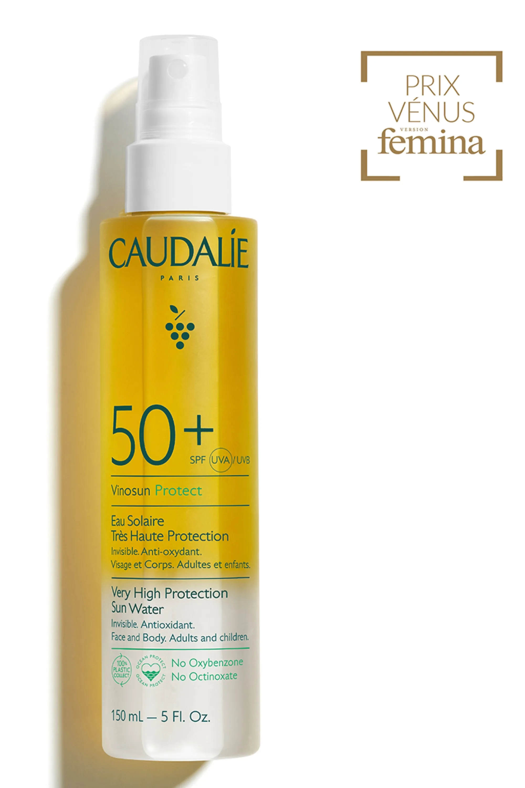 Caudalie Eau solaire très haute protection SPF50+ Vinosun-150 ml