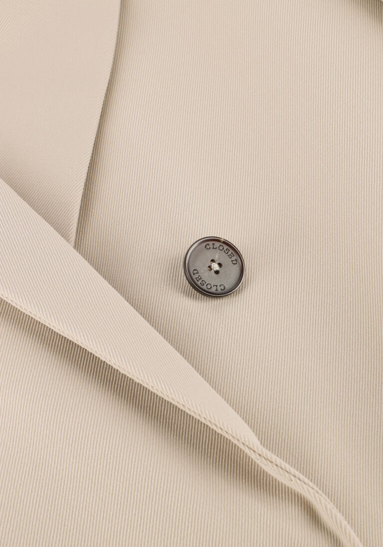 beige closed blazer fitted doublebreasted