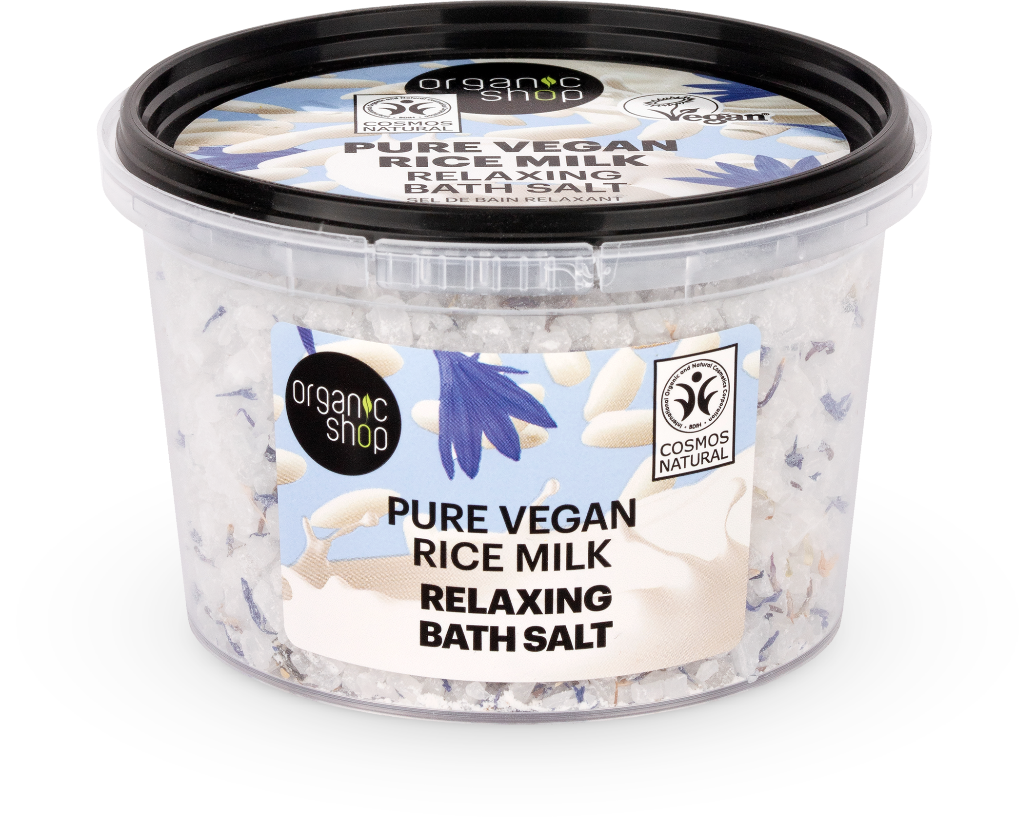 Organic Shop  Relaxing Bath Salt Pure Vegan Rice Milk, 300 g