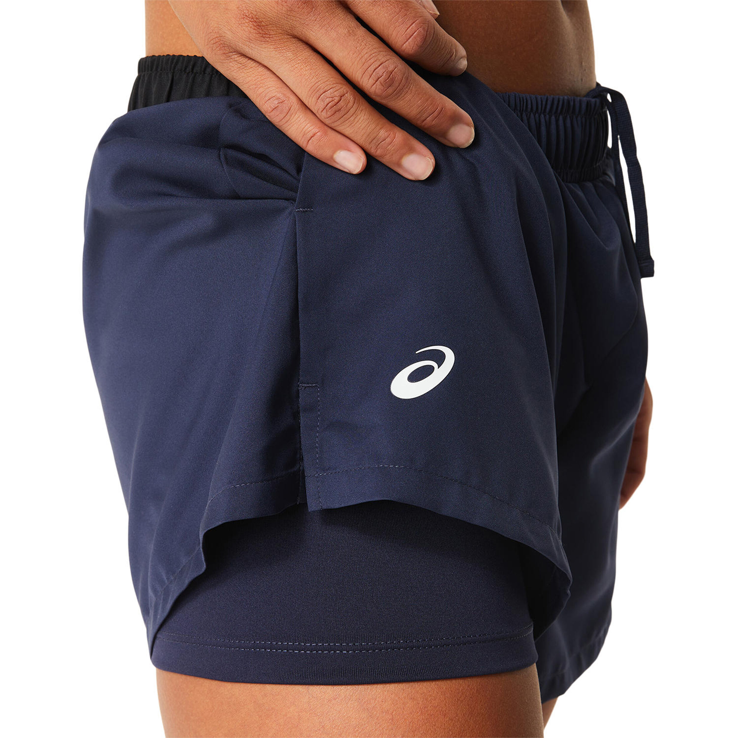 ASICS Court Shorts Femmes - Bleu Foncé , Blanc