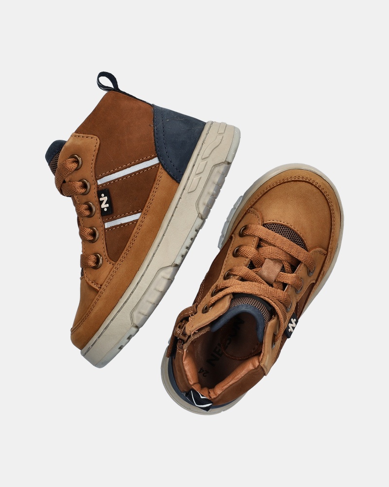 Nelson Kids Hoge sneakers  - cognac