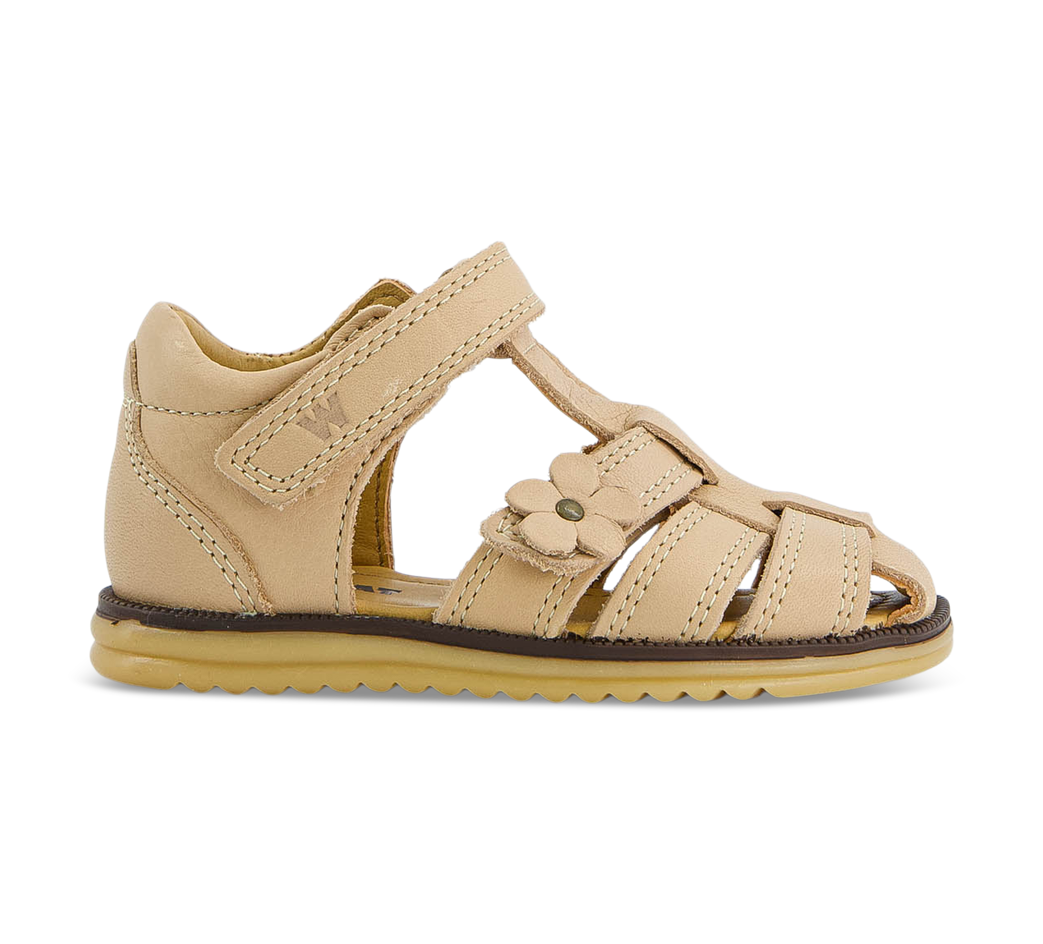 Wheat Sandal Closed Toe Sky Flower