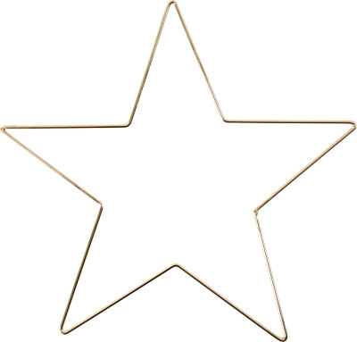 Metalstjerne - Ø 30 CM - Tykkelse 3 MM - Guld - 1 Stk
