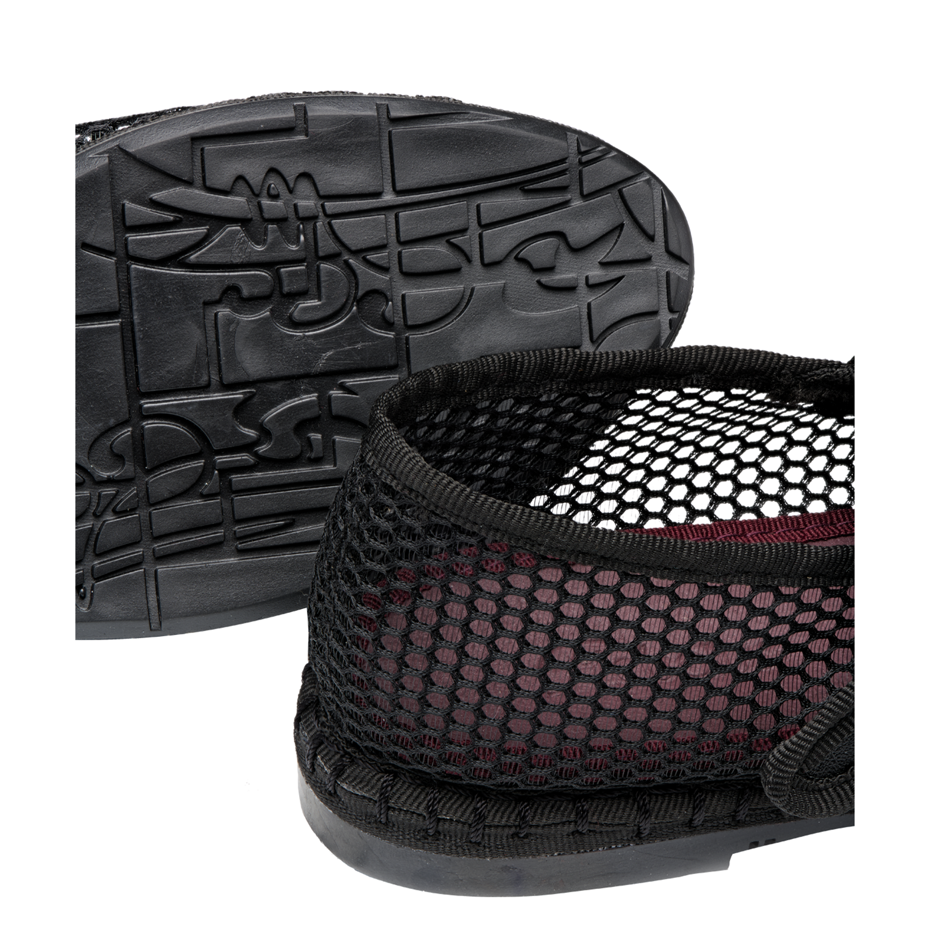 ISABELLA BLACK - Ballerines plates en mesh | Noir
