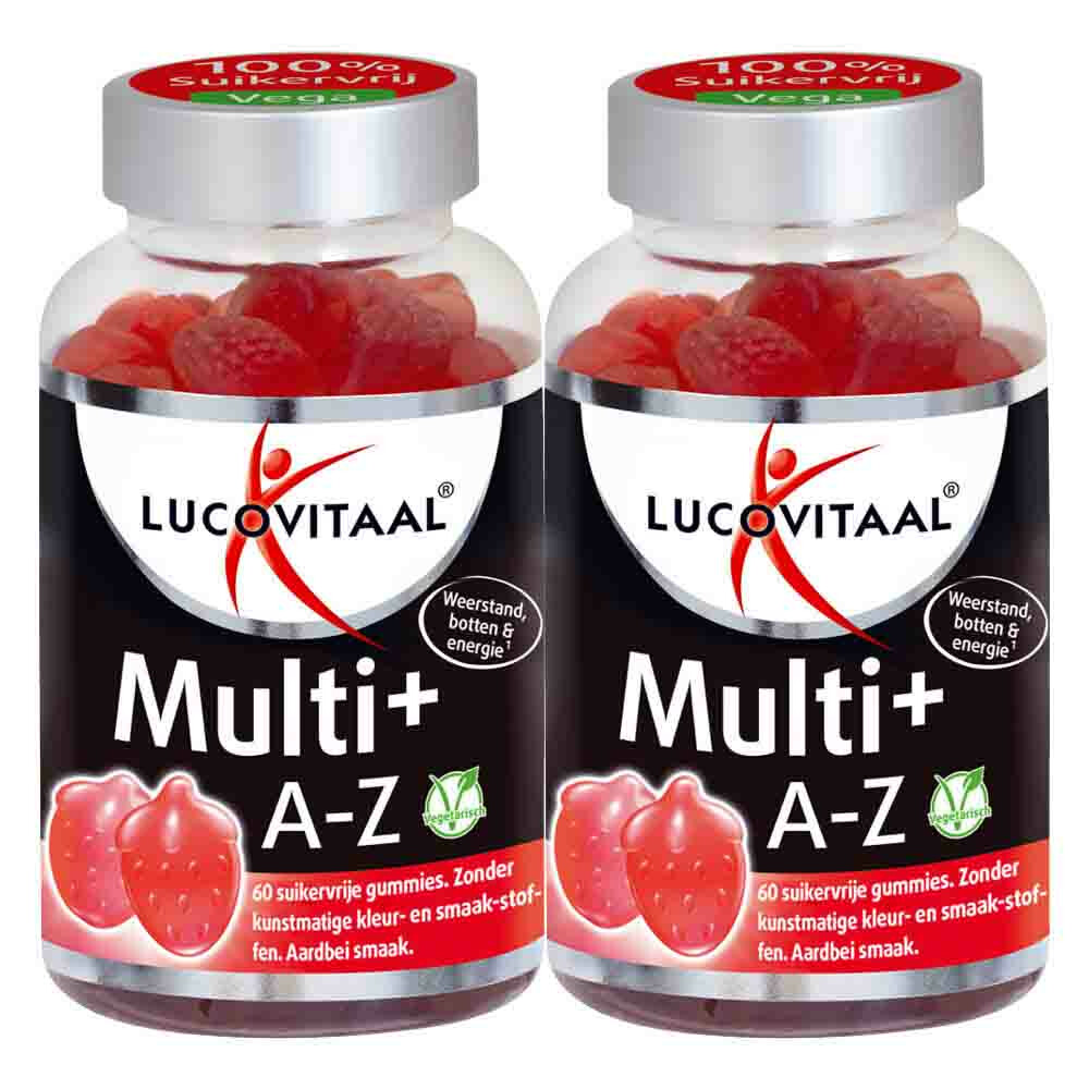 2x Lucovitaal Vitamine Gummies Multi+ A tot Z60 Gummies