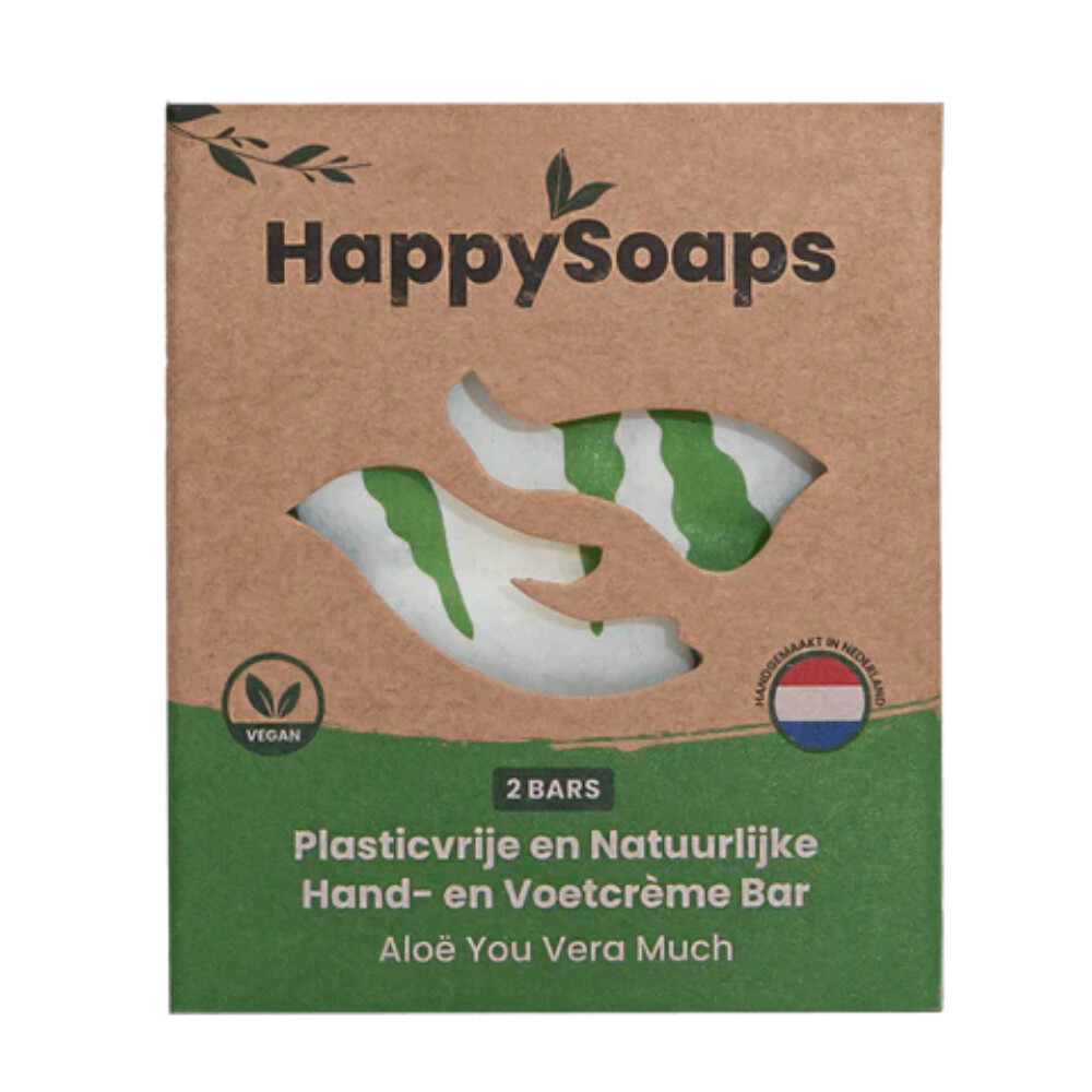HappySoaps Hand- en Voetcrème Bar Aloë You Vera Much40 gr