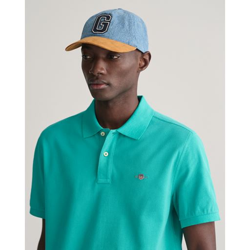 GANT Shield Piqué Polo T-shirt, Lagoon Blue, L