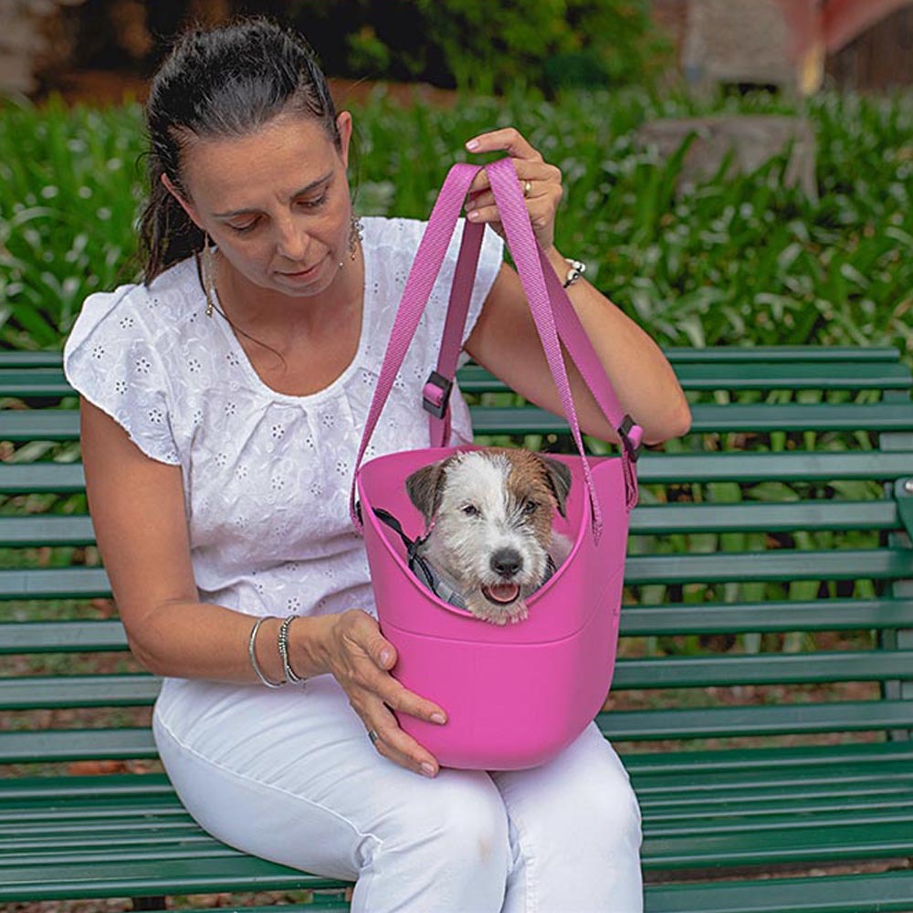 Ferplast sac de transport pour chiens de petite taille with me, eva, caoutchouc souple plastifié, lavable, poignées réglables,
