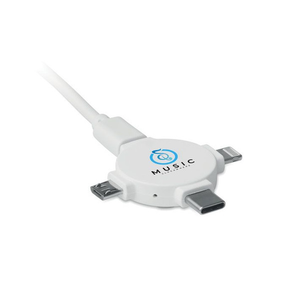 GiftRetail MO9654 - LIGO CABLE Câble avec adaptateur  3 en 1