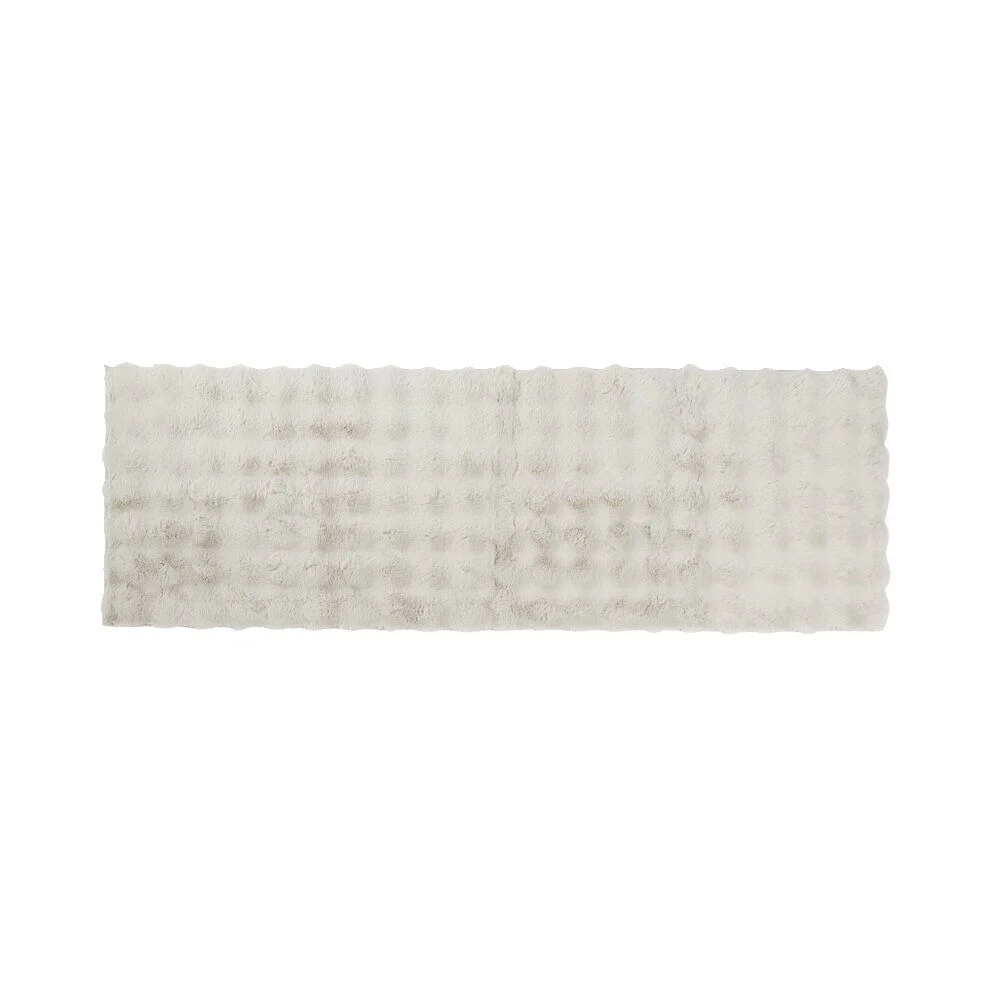 Tapis fausse fourrure rectangulaire relief bulle 90x150cm - 4 modèles