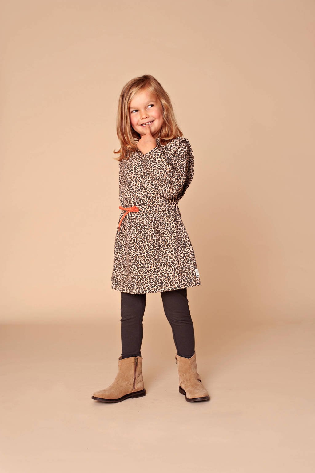 Stains&Stories korte jurk bruin