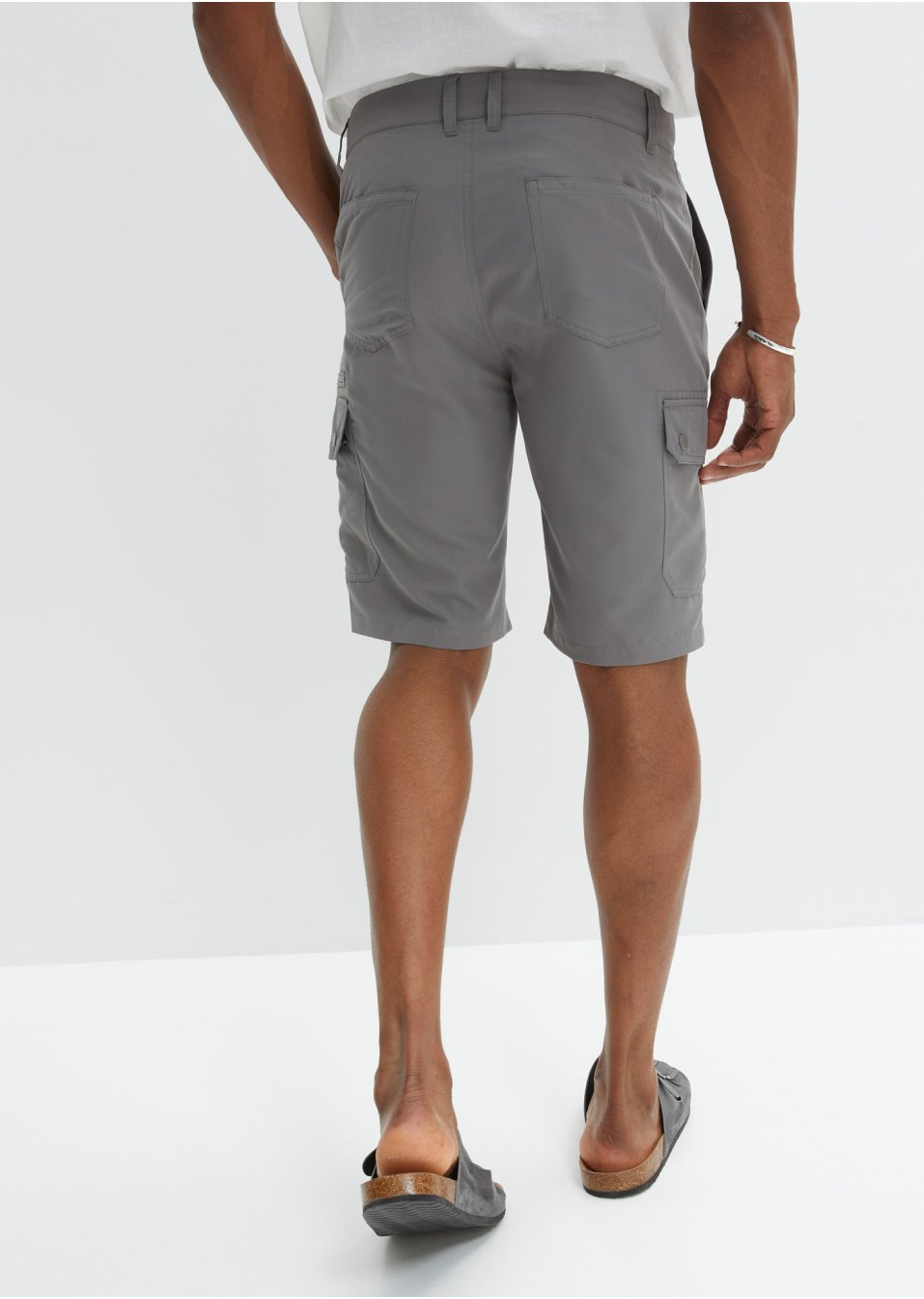 Bermuda cargo microfibre confort pour le ventre, Regular Fit