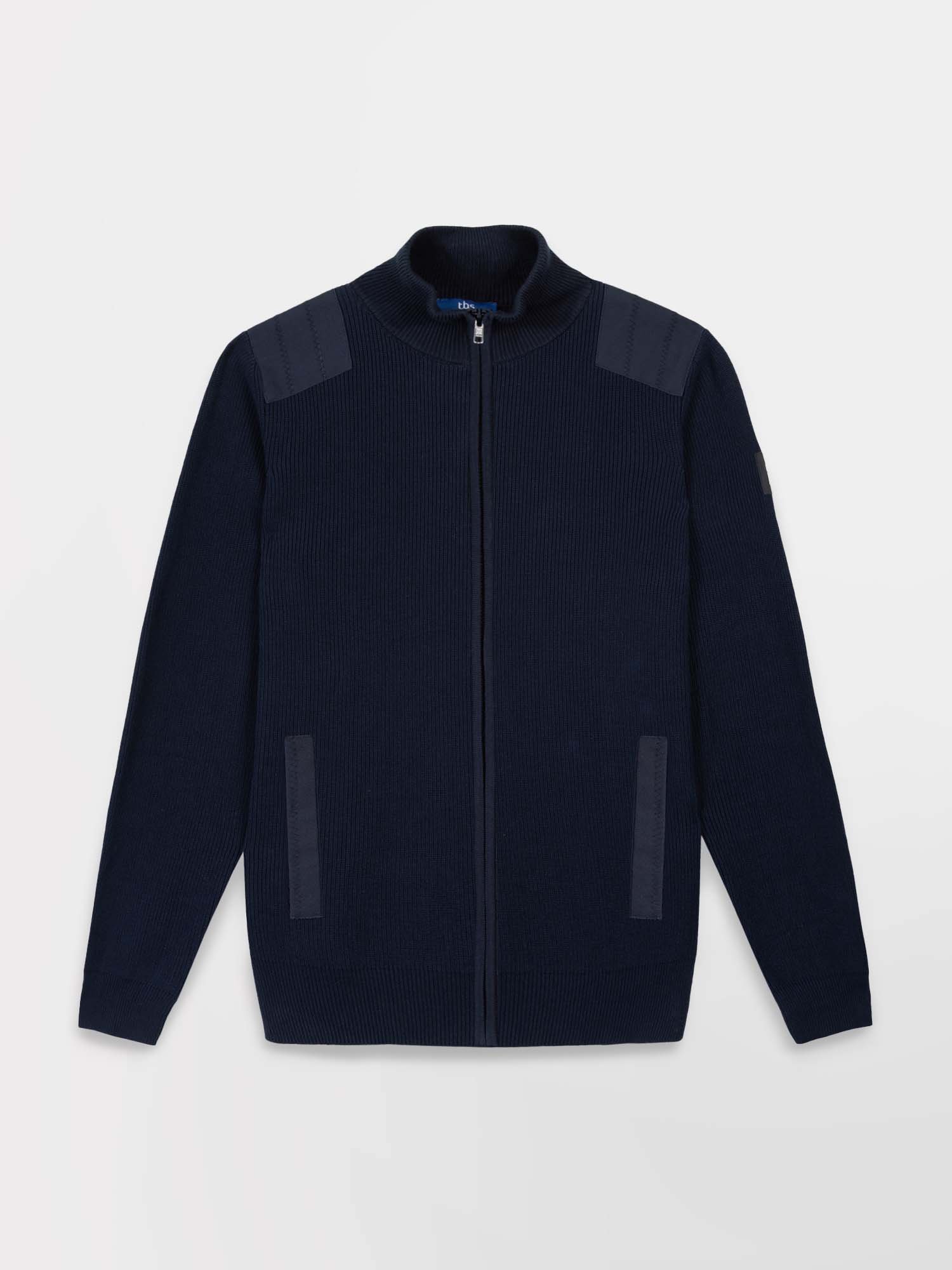 Gilet Homme Zippé Coton Biologique Marine