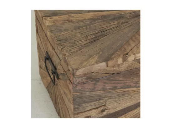 Coffre de rangement en bois recyclé