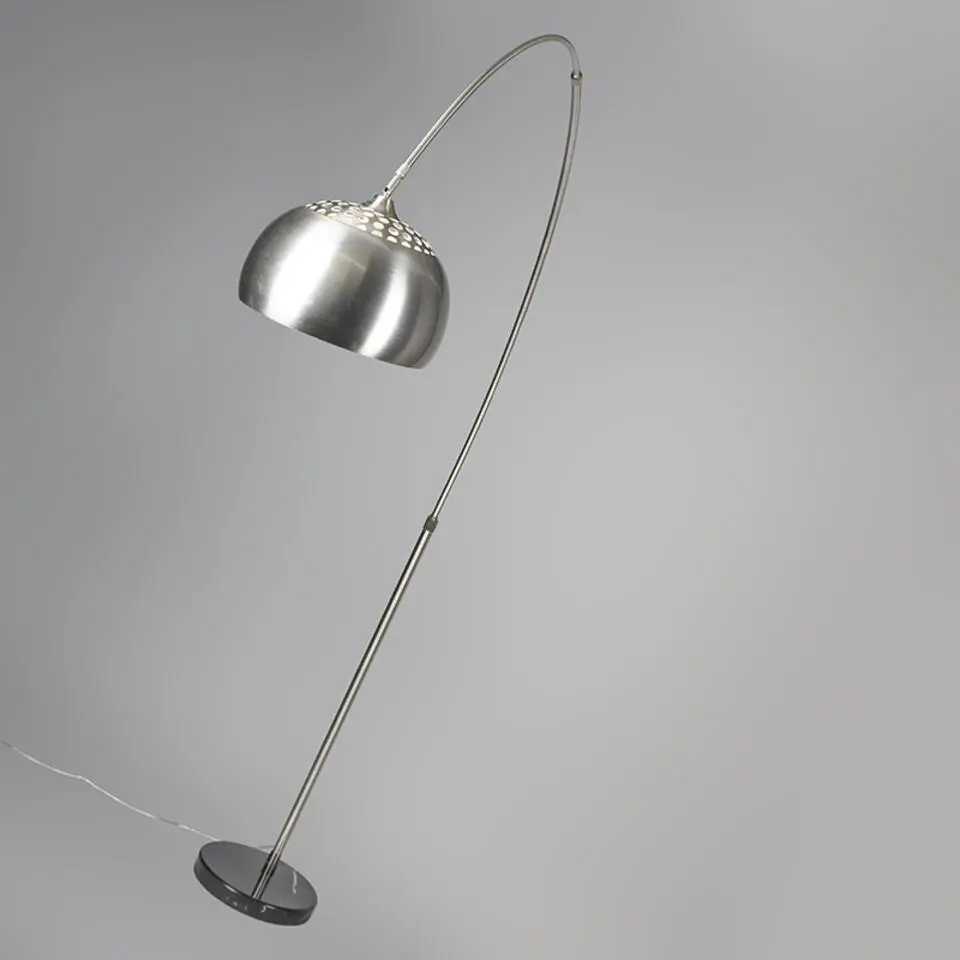 Qazqa booglampen xxl zilverkleurig e27