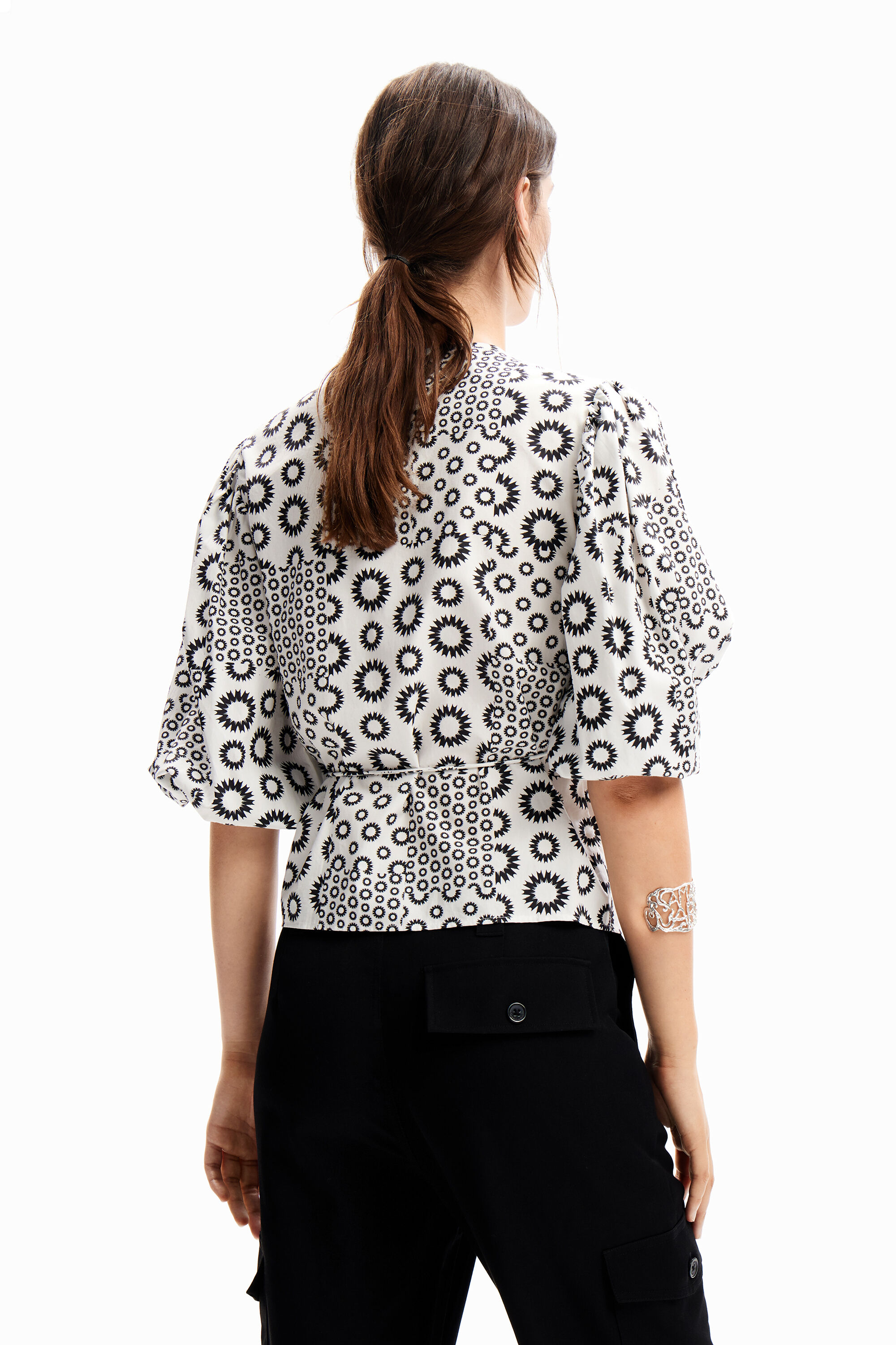 Blouse croisée patchwork