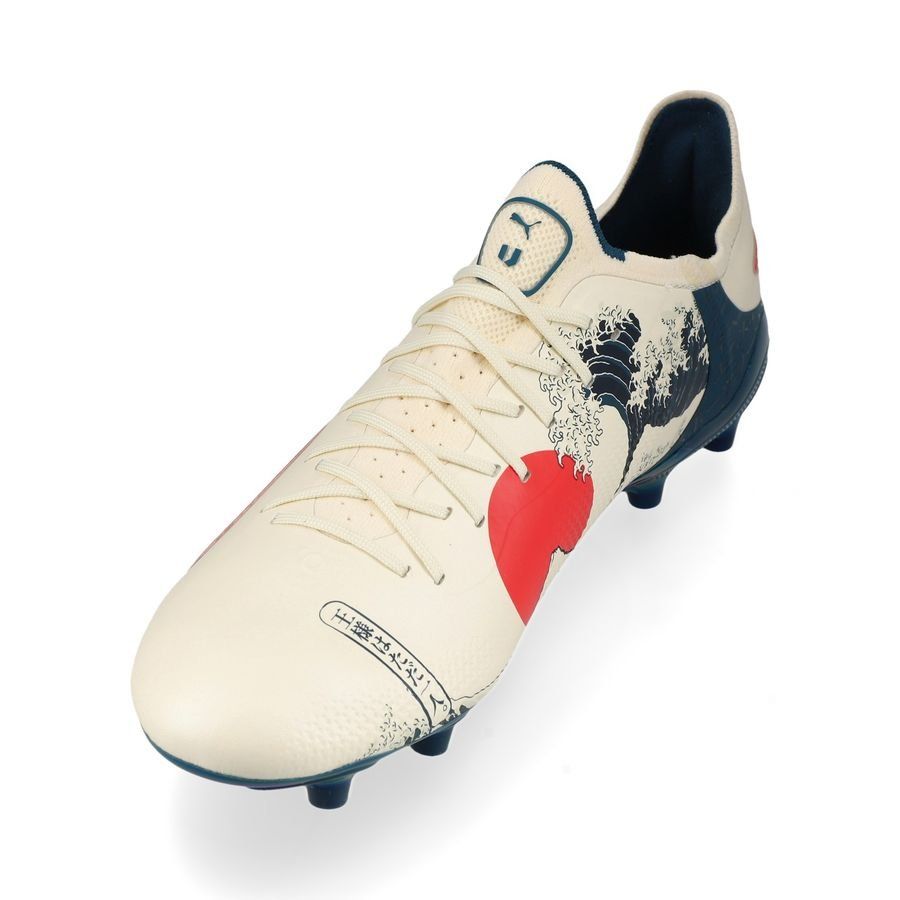 PUMA X Unisport King Ultimate FG/AG Great Wave - Sugared Almond/Active Red/Ocean Tropic ÉDITION LIMITÉE