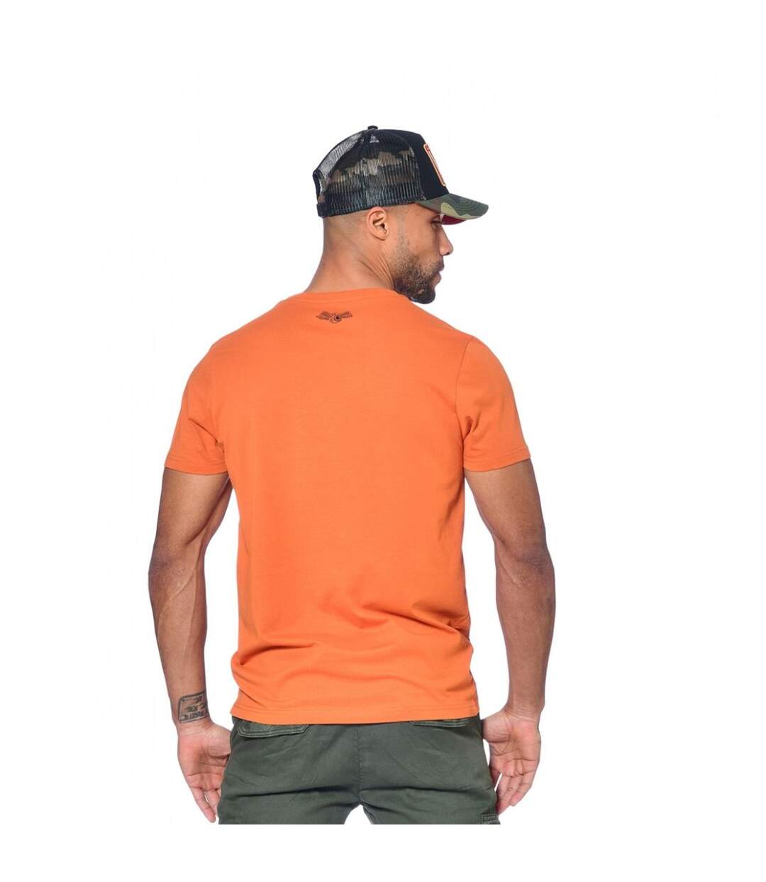 T-shirt Von Dutch homme col rond regular fit print devant en coton