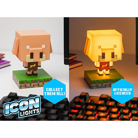 Minecraft Piglin lampe - multifarvet