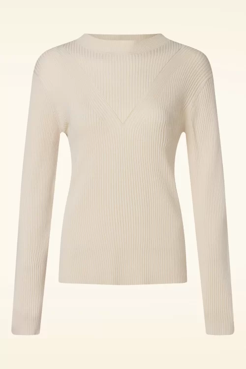 Smashed Lemon Stacey gebreide top in zand