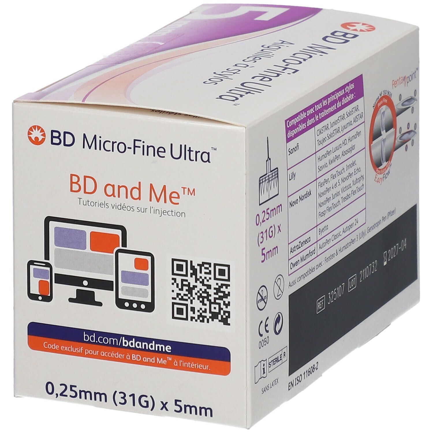 BD Ultra-Fine™ 5 mm 31G x 5 mm