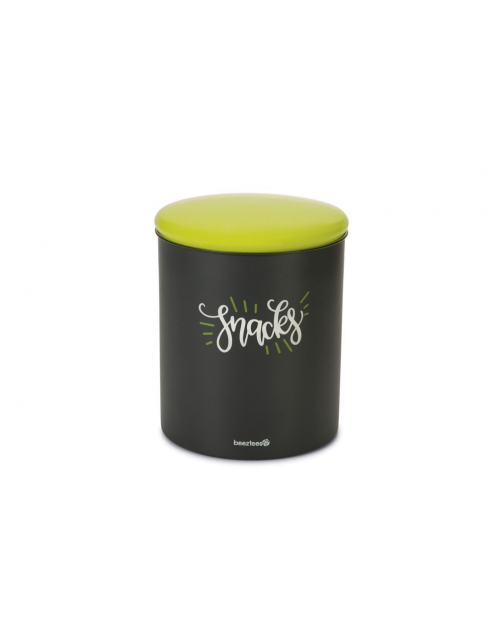 Beeztees Voorraadbus Rvs Snacks - Hondenvoerbewaarbak - 17x17x21 cm 533 g Zwart