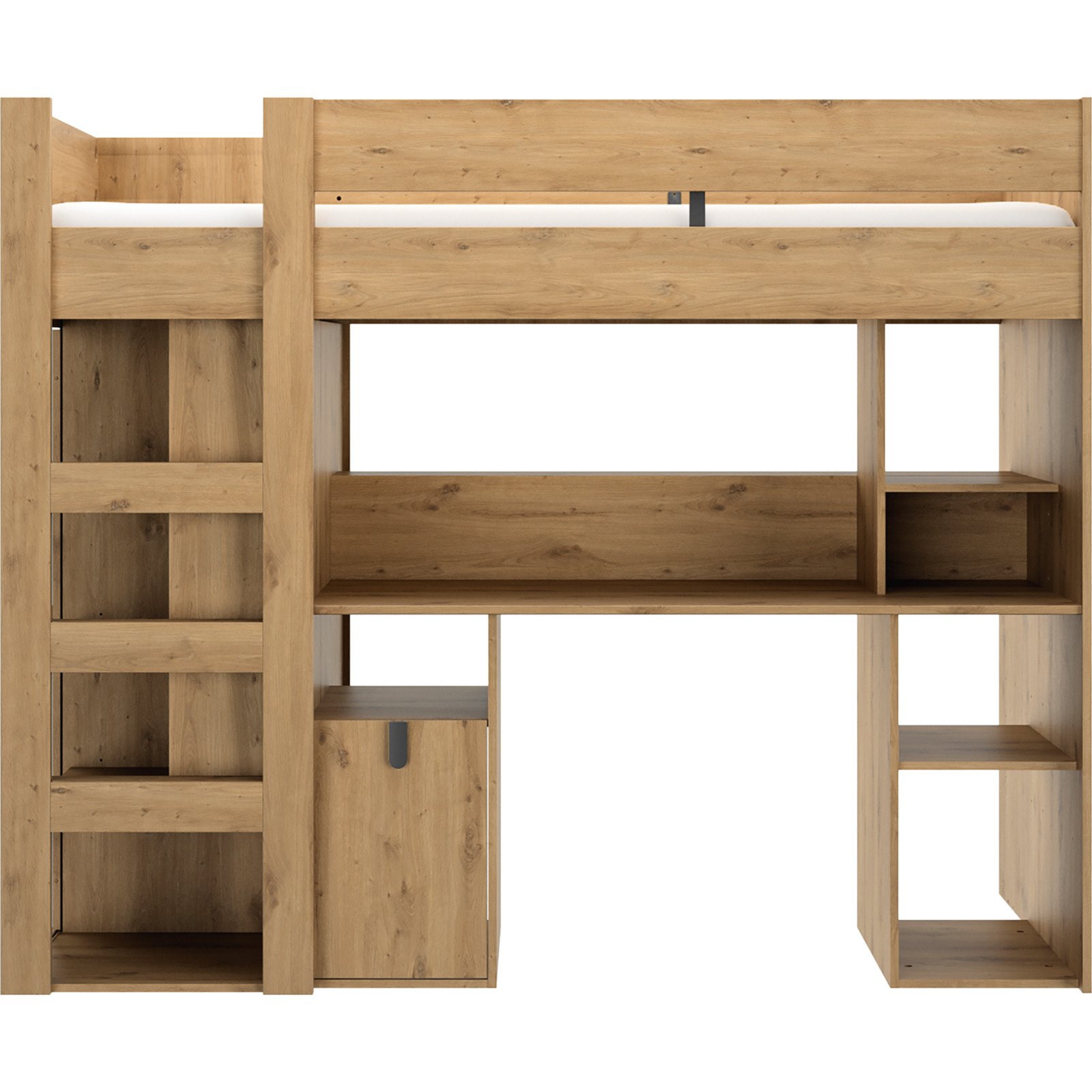 Hochbett Lugano Eiche Artisan 90 x 200 cm